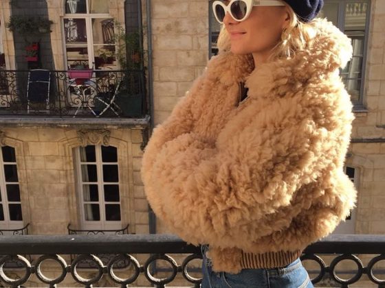 French Teddy coat beige annelauremais