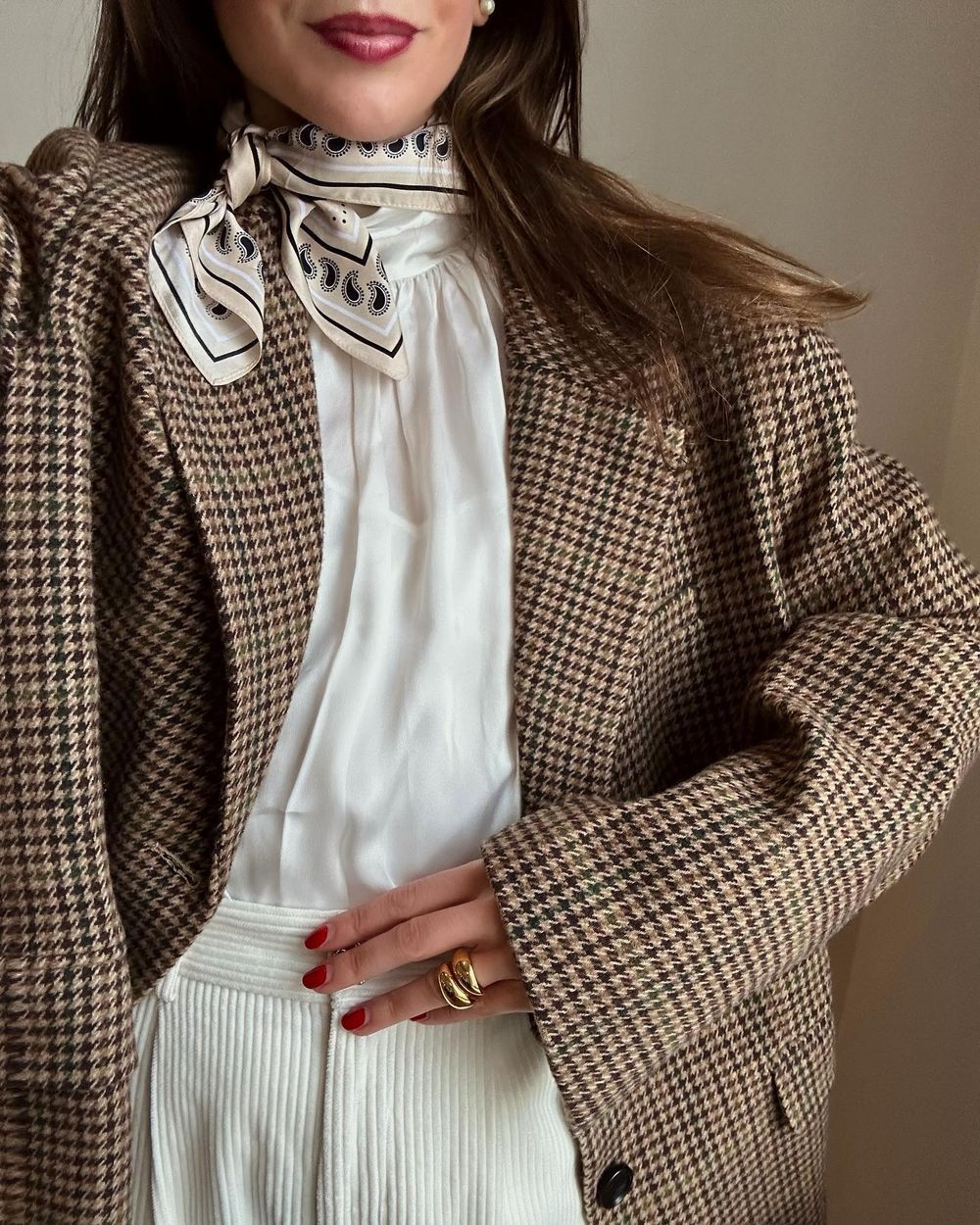 French silk Scarf outfit ideas tesshell