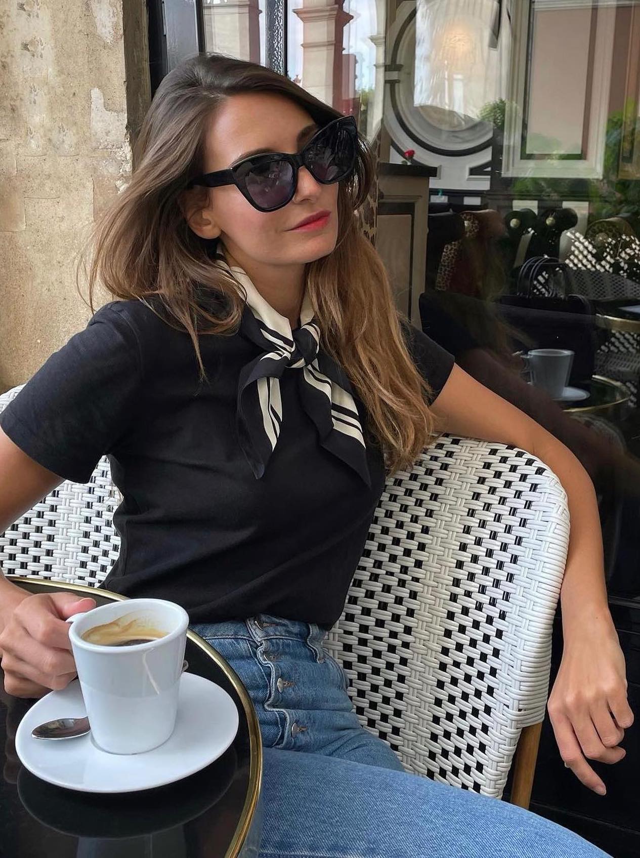 French silk scarf outfits clairegffc
